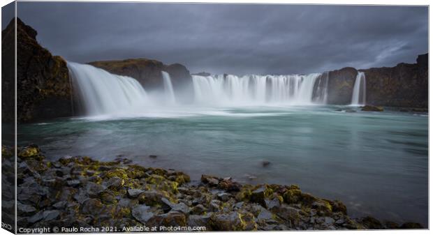 Godafoss waterfall in Iceland Canvas Print by Paulo Rocha