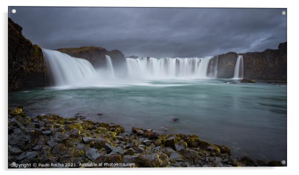 Godafoss waterfall in Iceland Acrylic by Paulo Rocha
