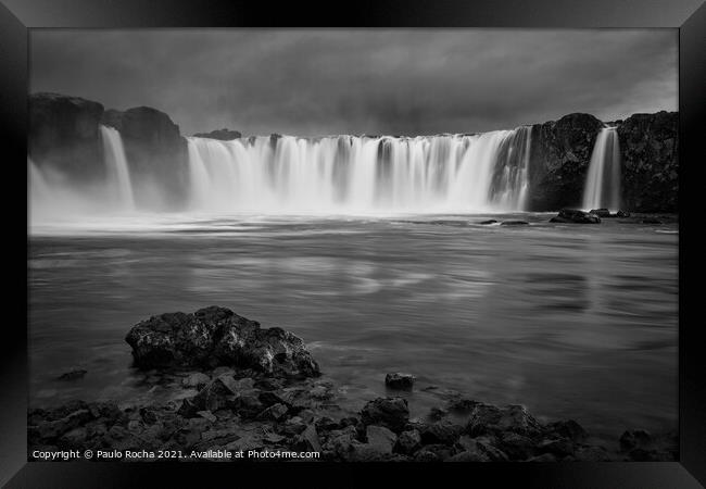 Godafoss waterfall in Iceland Framed Print by Paulo Rocha