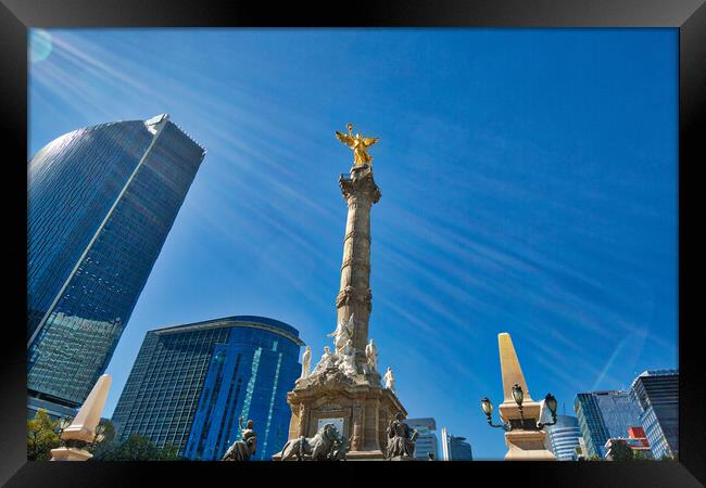 Angel of Independence monument, Mexico City Framed Print by Elijah Lovkoff