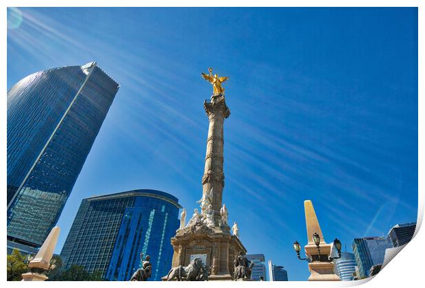 Angel of Independence monument, Mexico City Print by Elijah Lovkoff