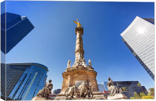 Angel of Independence monument located on Reforma Street near hi Canvas Print by Elijah Lovkoff
