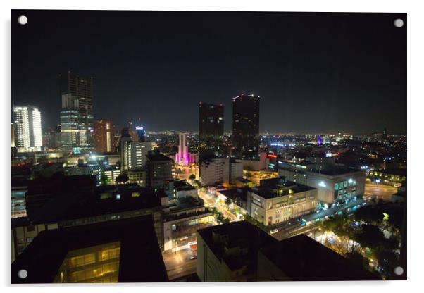 Panoramic view of Mexico City Acrylic by Elijah Lovkoff