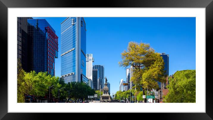 Mexico City Financial center and business district close to Paseo De Reforma Framed Mounted Print by Elijah Lovkoff