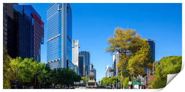 Mexico City Financial center and business district close to Paseo De Reforma Print by Elijah Lovkoff