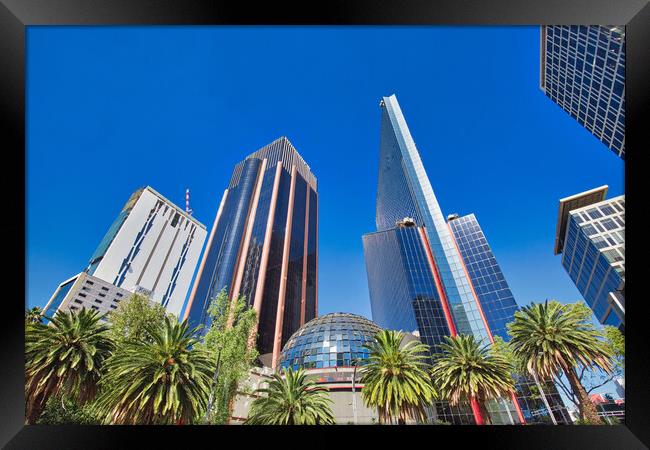 Mexico City Financial center district close to Paseo De Reforma Framed Print by Elijah Lovkoff