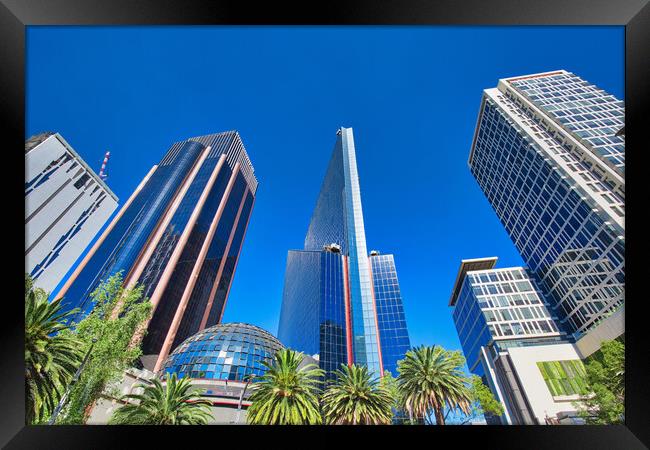 Mexico City Financial center district close to Paseo De Reforma Framed Print by Elijah Lovkoff