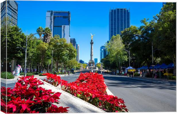 Mexico City Financial center and business district close to Paseo De Reforma Canvas Print by Elijah Lovkoff