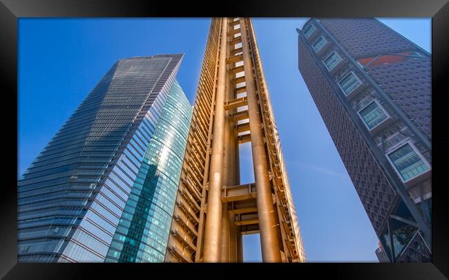 Mexico City Financial center Framed Print by Elijah Lovkoff