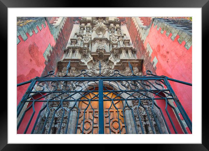 Mexico City scenic churches in historic center near Zocalo  Framed Mounted Print by Elijah Lovkoff