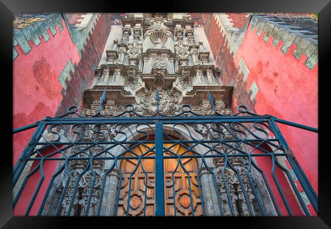 Mexico City scenic churches in historic center near Zocalo  Framed Print by Elijah Lovkoff