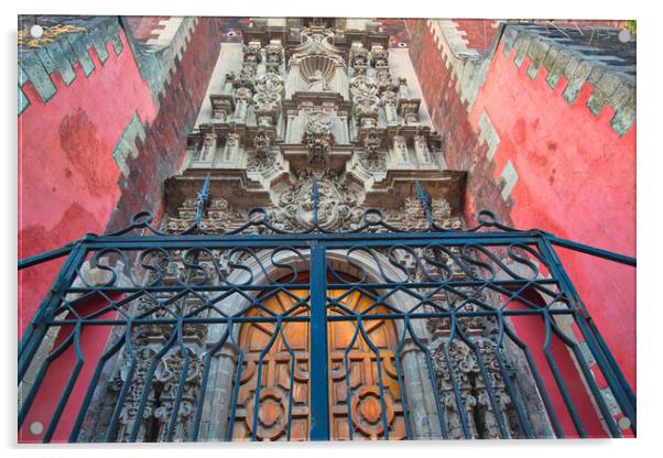 Mexico City scenic churches in historic center near Zocalo  Acrylic by Elijah Lovkoff
