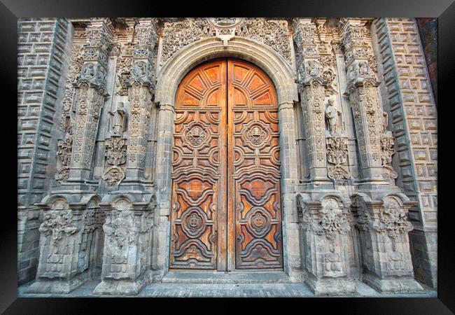 Scenic old churches in Zocalo, Mexico City Framed Print by Elijah Lovkoff