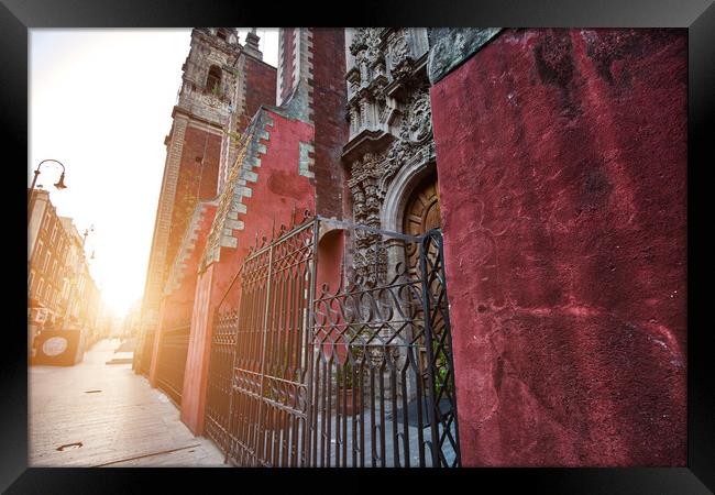 Scenic old churches in Zocalo, Mexico City Framed Print by Elijah Lovkoff