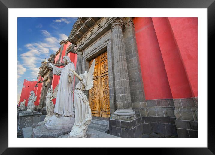 Mexico City scenic churches in historic center near Zocalo Framed Mounted Print by Elijah Lovkoff