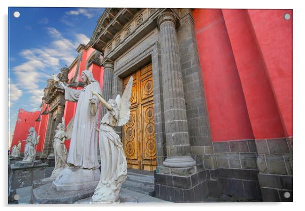Mexico City scenic churches in historic center near Zocalo Acrylic by Elijah Lovkoff