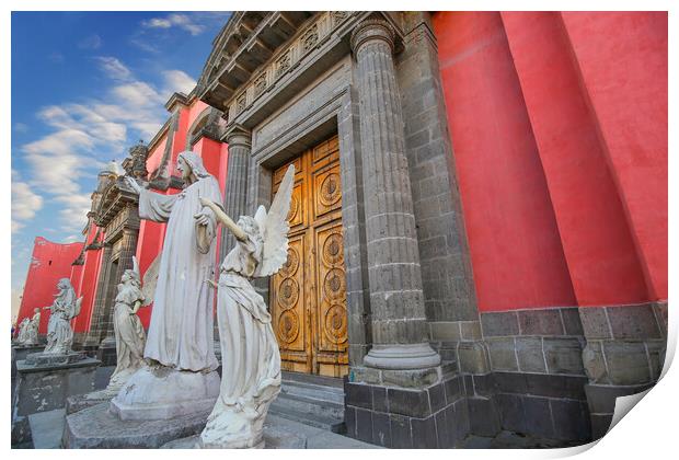 Mexico City scenic churches in historic center near Zocalo Print by Elijah Lovkoff