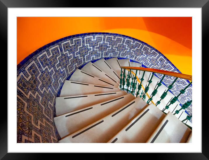 Typical colorful Mexican architecture and interiors Framed Mounted Print by Elijah Lovkoff