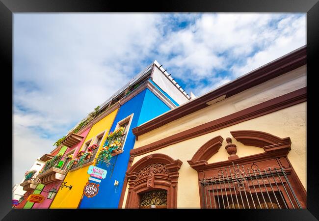 Monterrey, Colorful historic buildings  Framed Print by Elijah Lovkoff