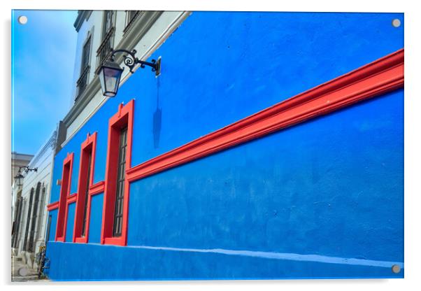 Monterrey, colorful historic buildings  Acrylic by Elijah Lovkoff