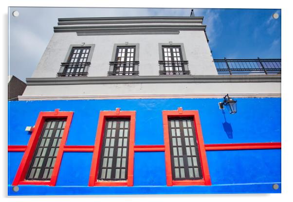 Monterrey, colorful historic buildings  Acrylic by Elijah Lovkoff
