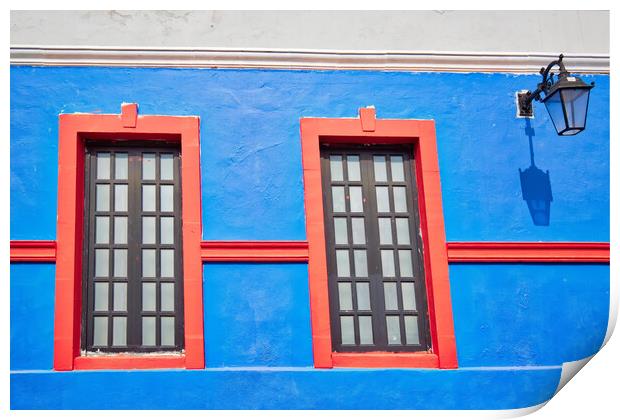 Monterrey, colorful historic buildings Print by Elijah Lovkoff