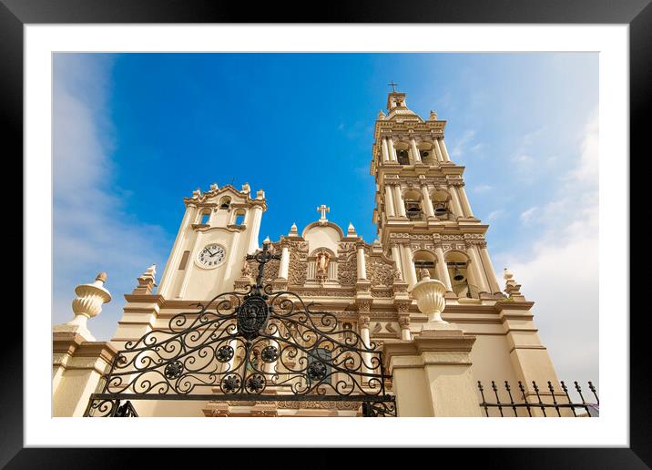 Monterrey, Macroplaza, Metropolitan Cathedral Framed Mounted Print by Elijah Lovkoff