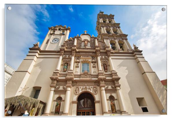 Monterrey, Macroplaza, Metropolitan Cathedral  Acrylic by Elijah Lovkoff