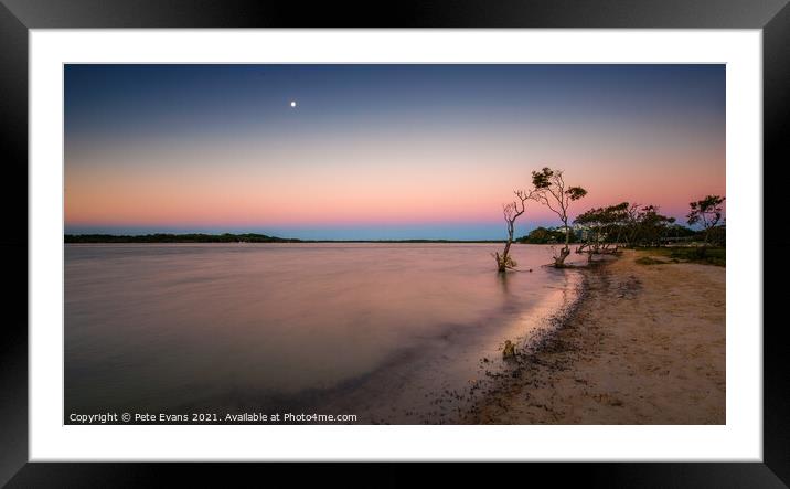 Maroochy Evening Framed Mounted Print by Pete Evans