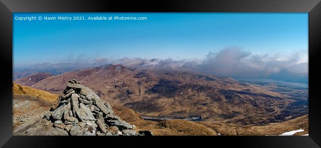 A view from Meall nan Tarmachan Framed Print by Navin Mistry