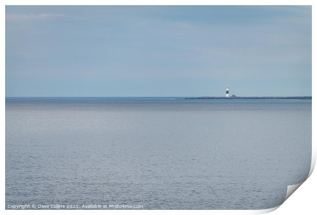 Inis Oirr Lighthouse, inisheer, Co Clare, Ireland Print by Dave Collins