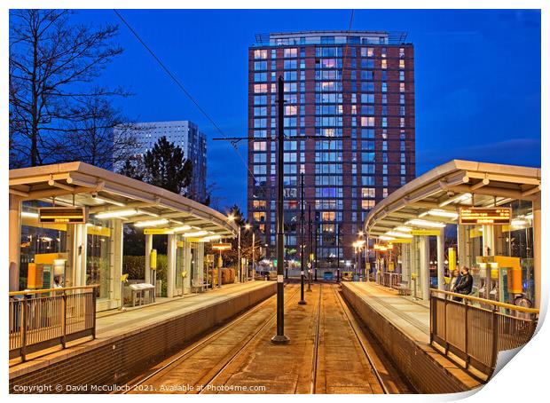 Salford Quays Station Print by David McCulloch