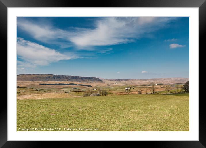 Towards Cronkley Scar from Forest in Teesdale (2) Framed Mounted Print by Richard Laidler
