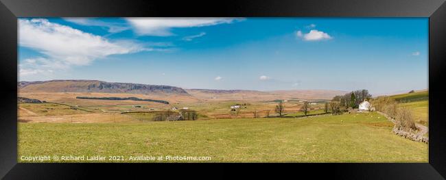 Towards Cronkley Scar from Forest in Teesdale Panorama Framed Print by Richard Laidler