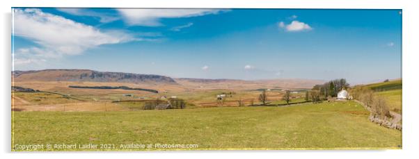 Towards Cronkley Scar from Forest in Teesdale Panorama Acrylic by Richard Laidler