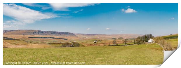 Towards Cronkley Scar from Forest in Teesdale Panorama Print by Richard Laidler
