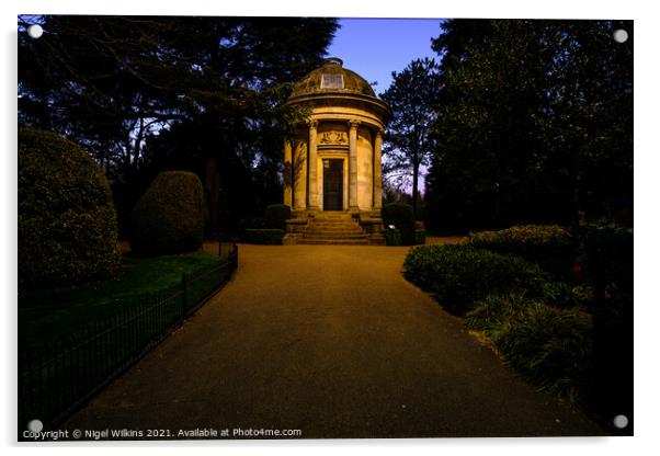 Jephson Memorial, Royal Leamington Spa Acrylic by Nigel Wilkins