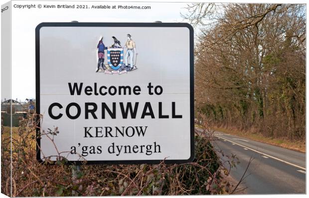 welcome to cornwall  Canvas Print by Kevin Britland