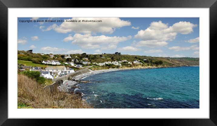 coverack cornwall Framed Mounted Print by Kevin Britland