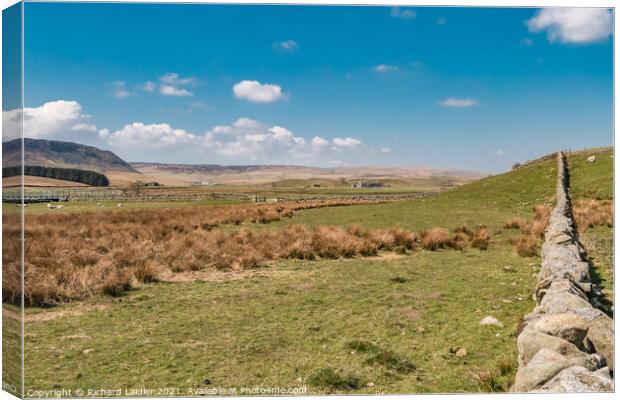 Towards Cronkley and Widdybank from Birk Rigg, Teesdale Canvas Print by Richard Laidler