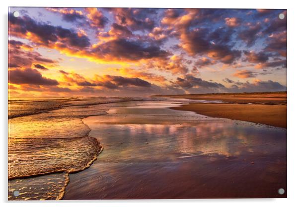 Anderby Creek Sunrise Acrylic by Darren Ball