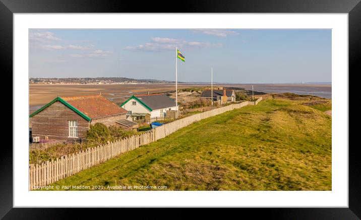 Hilbre Island buildings Framed Mounted Print by Paul Madden