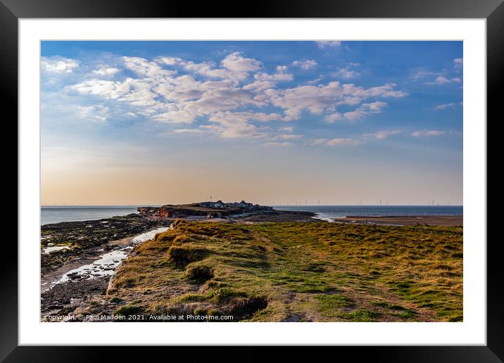 Hilbre Island from Middle Eye Island Framed Mounted Print by Paul Madden