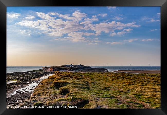 Hilbre Island from Middle Eye Island Framed Print by Paul Madden