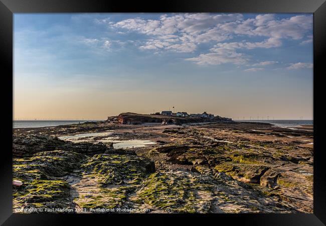 Hilbre Island from the Middle Eye Island Framed Print by Paul Madden