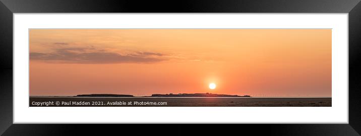 Hilbre Island Setting Sun Framed Mounted Print by Paul Madden