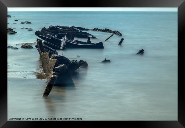 Sheraton wreck Framed Print by Clive Wells