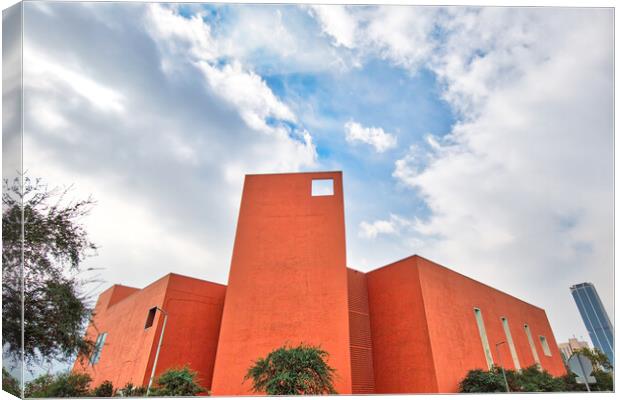 Monterrey, MARCO, Museum of Contemporary Art (Museo de Arte Contemporaneo) located on city landmark Macroplaza Canvas Print by Elijah Lovkoff