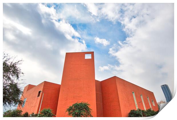 Monterrey, MARCO, Museum of Contemporary Art (Museo de Arte Contemporaneo) located on city landmark Macroplaza Print by Elijah Lovkoff