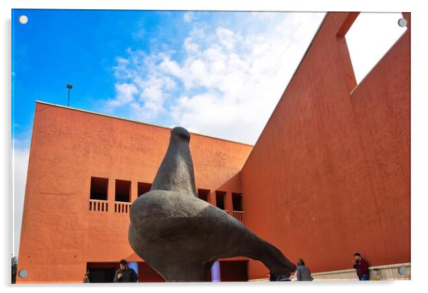 Monterrey, MARCO, Museum of Contemporary Art (Museo de Arte Contemporaneo) located on city landmark Macroplaza Acrylic by Elijah Lovkoff